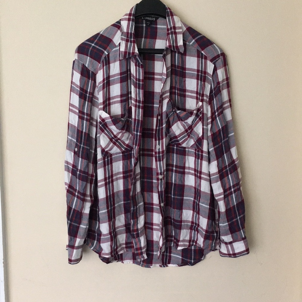 Express long sleeve button down size small
